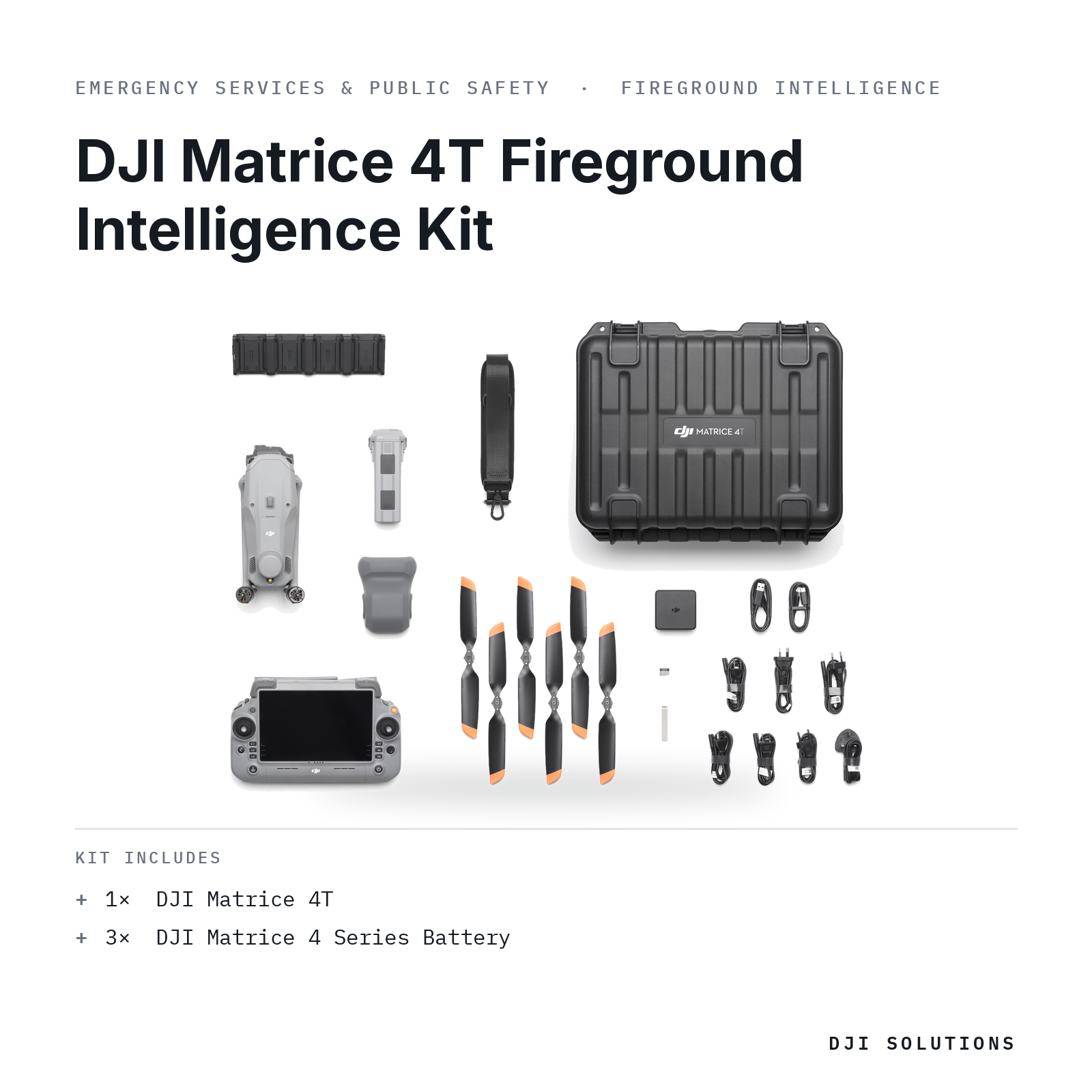 DJI Matrice 4T Fireground Intelligence Kit — kit contents graphic